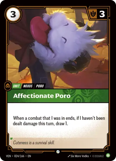 Affectionate Poro VEN-024 Vendetta Riftbound card