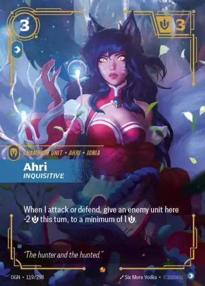 Ahri Inquisitive - OGN-119 - Origins - Riftbound card