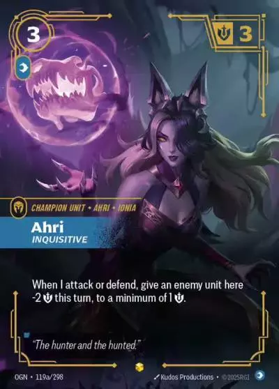 Ahri Inquisitive - OGN-119a - Origins - Riftbound card