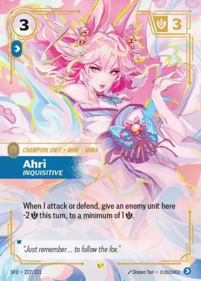 Ahri Inquisitive - SFD-227 - Spiritforged - Riftbound card