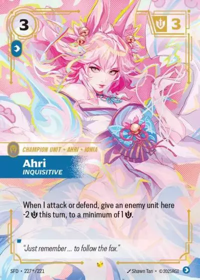 Ahri Inquisitive - SFD-227s - Spiritforged - Riftbound card