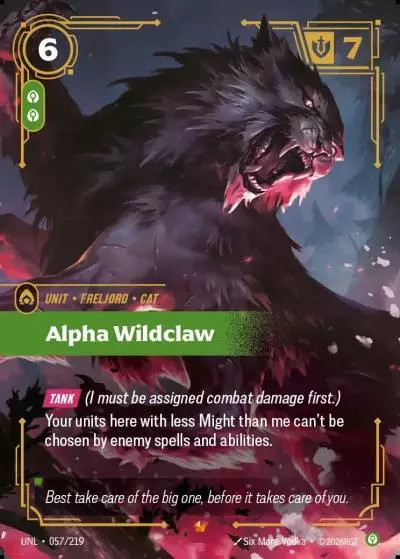 Alpha Wildclaw - UNL-057 - Unleashed - Riftbound card