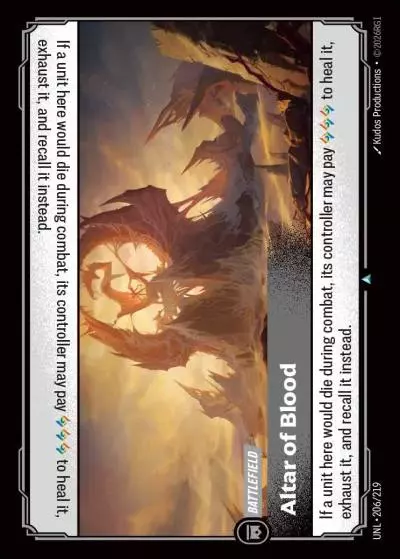 Altar of Blood - UNL-206 - Unleashed - Riftbound card