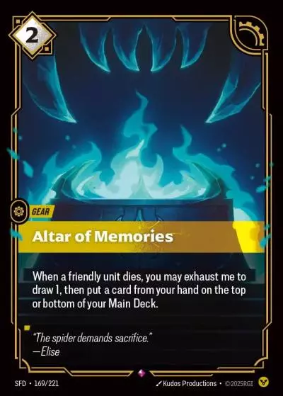 Altar of Memories - SFD-169 - Spiritforged - Riftbound card