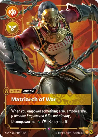 Ambessa Matriarch Of War VEN-153 Vendetta Riftbound card