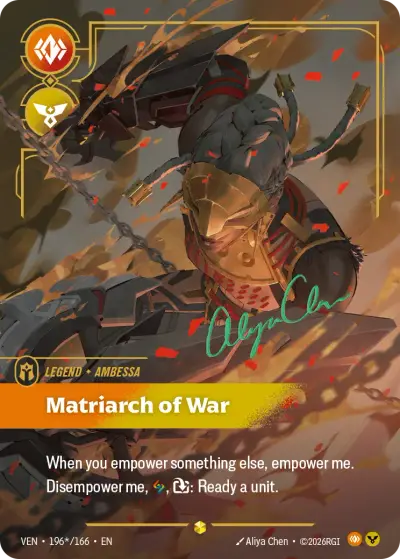 Ambessa Matriarch Of War VEN-196s Vendetta Riftbound card