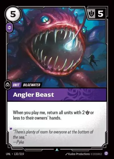 Angler Beast - UNL-132 - Unleashed - Riftbound card
