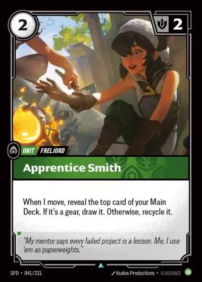 Apprentice Smith - SFD-041 - Spiritforged - Riftbound card