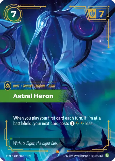 Astral Heron VEN-044 Vendetta Riftbound card