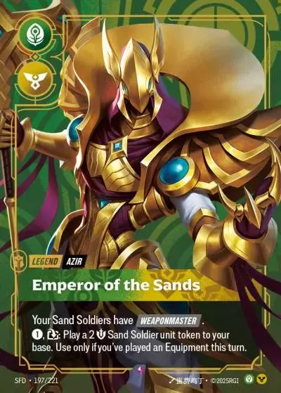 Azir Emperor of the Sands - SFD-197 - Spiritforged - Riftbound card
