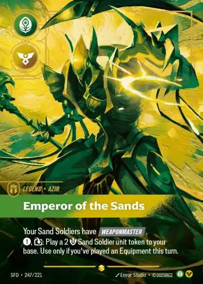 Azir Emperor of the Sands - SFD-247 - Spiritforged - Riftbound card