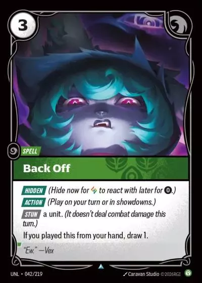 Back Off - UNL-042 - Unleashed - Riftbound card