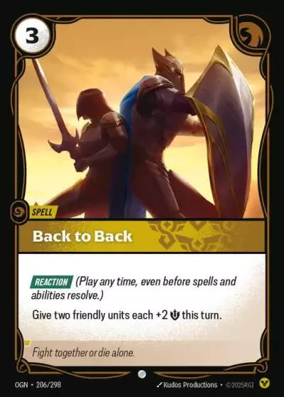 Back to Back - OGN-206 - Origins - Riftbound card