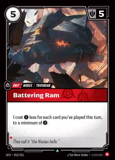 Battering Ram - SFD-012 - Spiritforged - Riftbound card