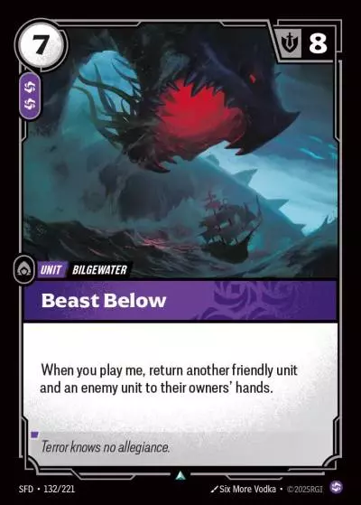 Beast Below - SFD-132 - Spiritforged - Riftbound card