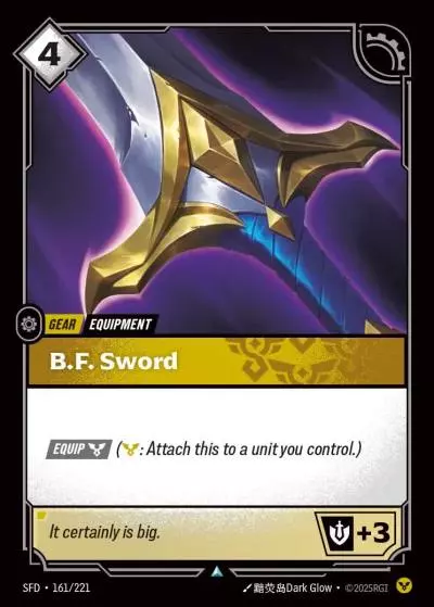 B.F. Sword - SFD-161 - Spiritforged - Riftbound card