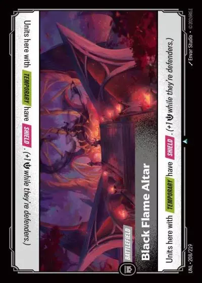 Black Flame Altar - UNL-208 - Unleashed - Riftbound card
