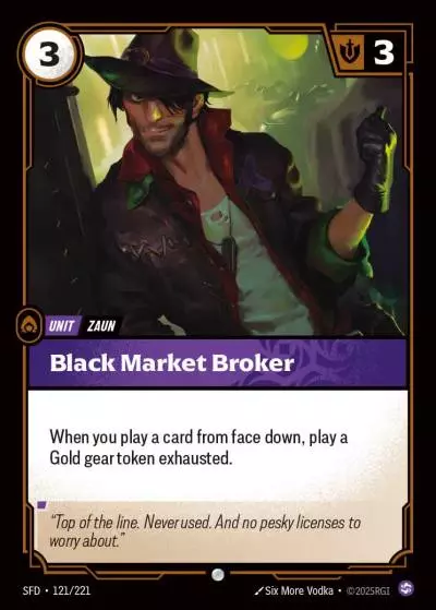 Black Market Broker - SFD-121 - Spiritforged - Riftbound card