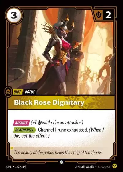 Black Rose Dignitary - UNL-152 - Unleashed - Riftbound card