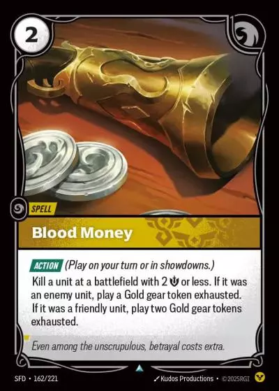 Blood Money - SFD-162 - Spiritforged - Riftbound card