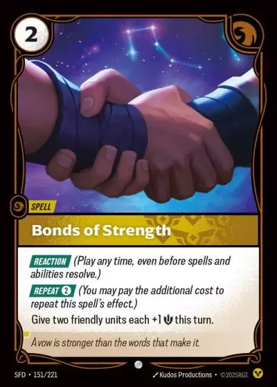 Bonds of Strength - SFD-151 - Spiritforged - Riftbound card