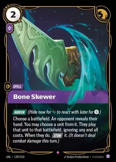 Bone Skewer - UNL-139 - Unleashed - Riftbound card