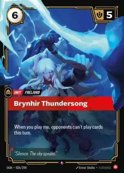 Brynhir Thundersong - OGN-026 - Origins - Riftbound card