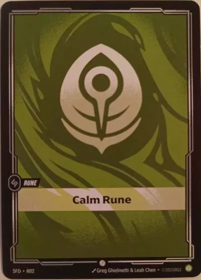 Calm Rune - SFD-R02 - Spiritforged - Riftbound card