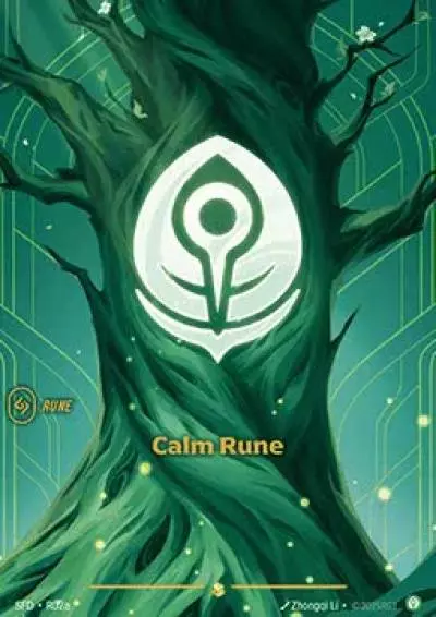 Calm Rune - SFD-R02a - Spiritforged - Riftbound card