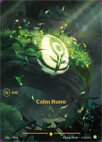 Calm Rune - UNL-R02a - Unleashed - Riftbound card