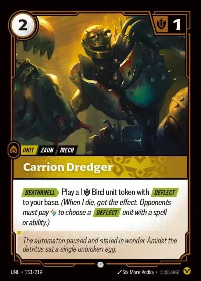 Carrion Dredger - UNL-153 - Unleashed - Riftbound card
