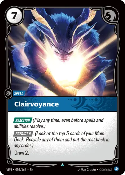 Clairvoyance VEN-056 Vendetta Riftbound card