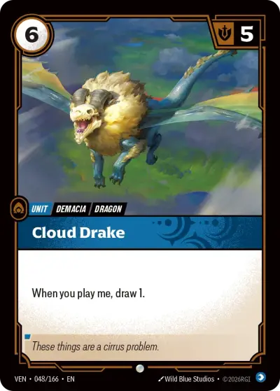 Cloud Drake VEN-048 Vendetta Riftbound card