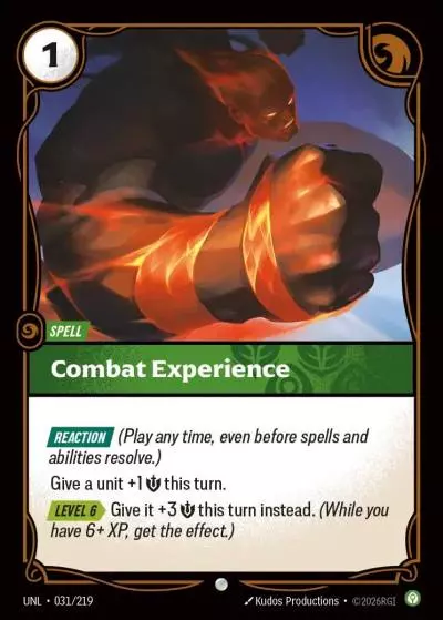 Combat Experience - UNL-031 - Unleashed - Riftbound card