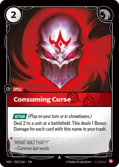 Consuming Curse VEN-010 Vendetta Riftbound card