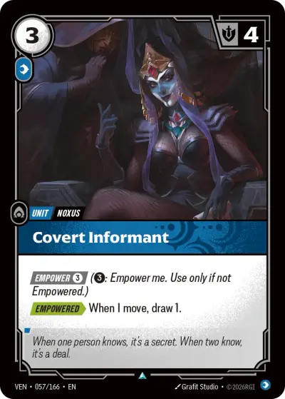 Covert Informant VEN-057 Vendetta Riftbound card