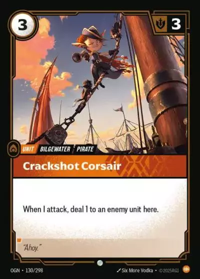 Crackshot Corsair - OGN-130 - Origins - Riftbound card