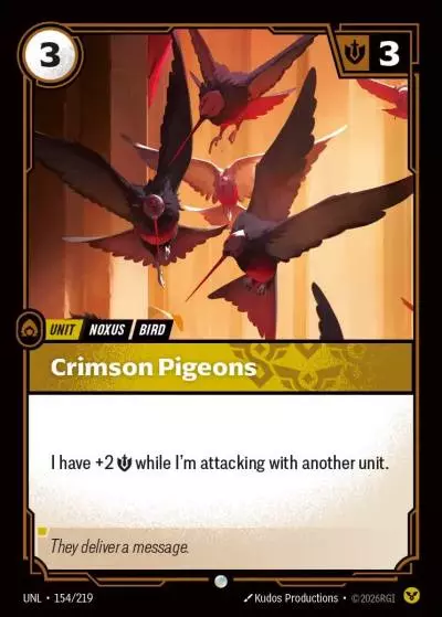 Crimson Pigeons - UNL-154 - Unleashed - Riftbound card