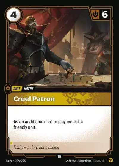 Cruel Patron - OGN-208 - Origins - Riftbound card