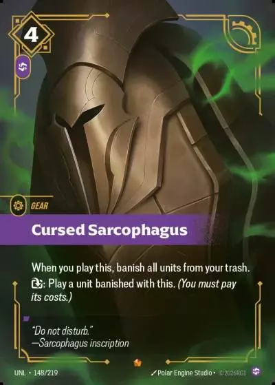 Cursed Sarcophagus - UNL-148 - Unleashed - Riftbound card