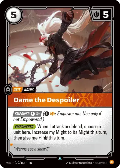 Dame The Despoiler VEN-079 Vendetta Riftbound card