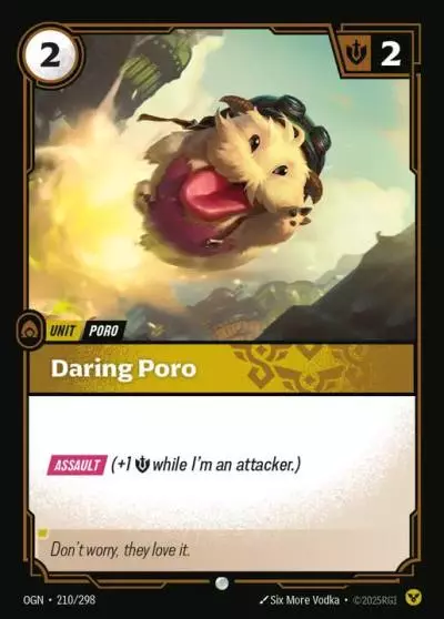 Daring Poro - OGN-210 - Origins - Riftbound card