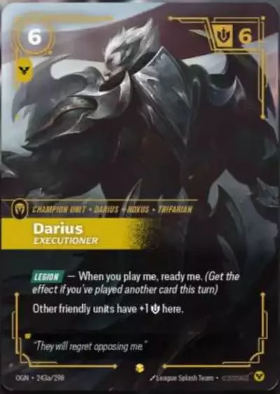 Darius Executioner - OGN-243a - Origins - Riftbound card
