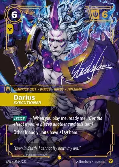 Darius, Executioner - SFD-236s - Spiritforged - Riftbound card