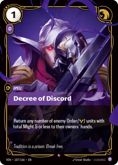 Decree Of Discord VEN-107 Vendetta Riftbound card