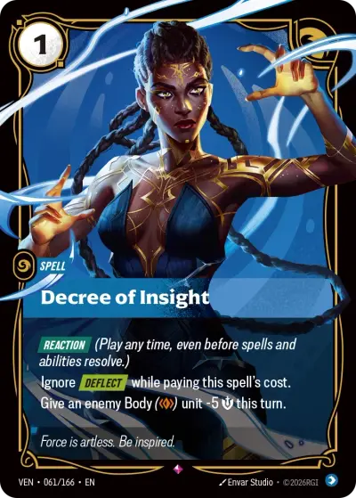 Decree Of Insight VEN-061 Vendetta Riftbound card