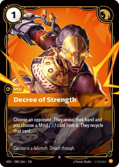 Decree Of Strength VEN-085 Vendetta Riftbound card