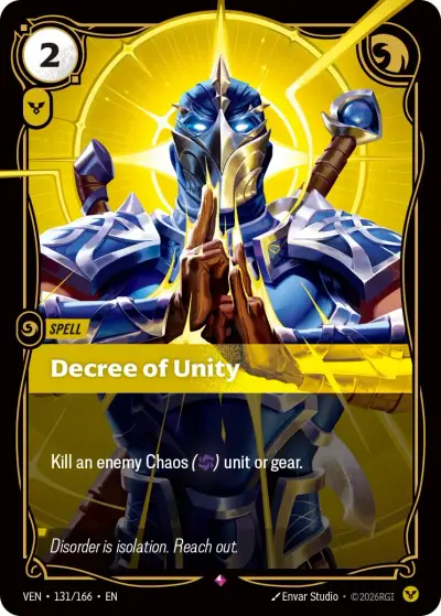 Decree Of Unity VEN-131 Vendetta Riftbound card