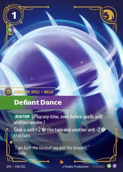 Defiant Dance - SFD-196 - Spiritforged - Riftbound card