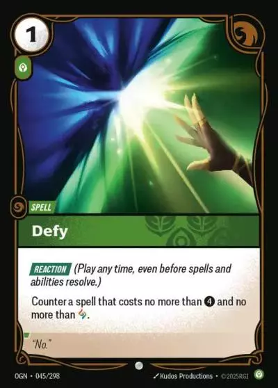 Defy - OGN-045 - Origins - Riftbound card